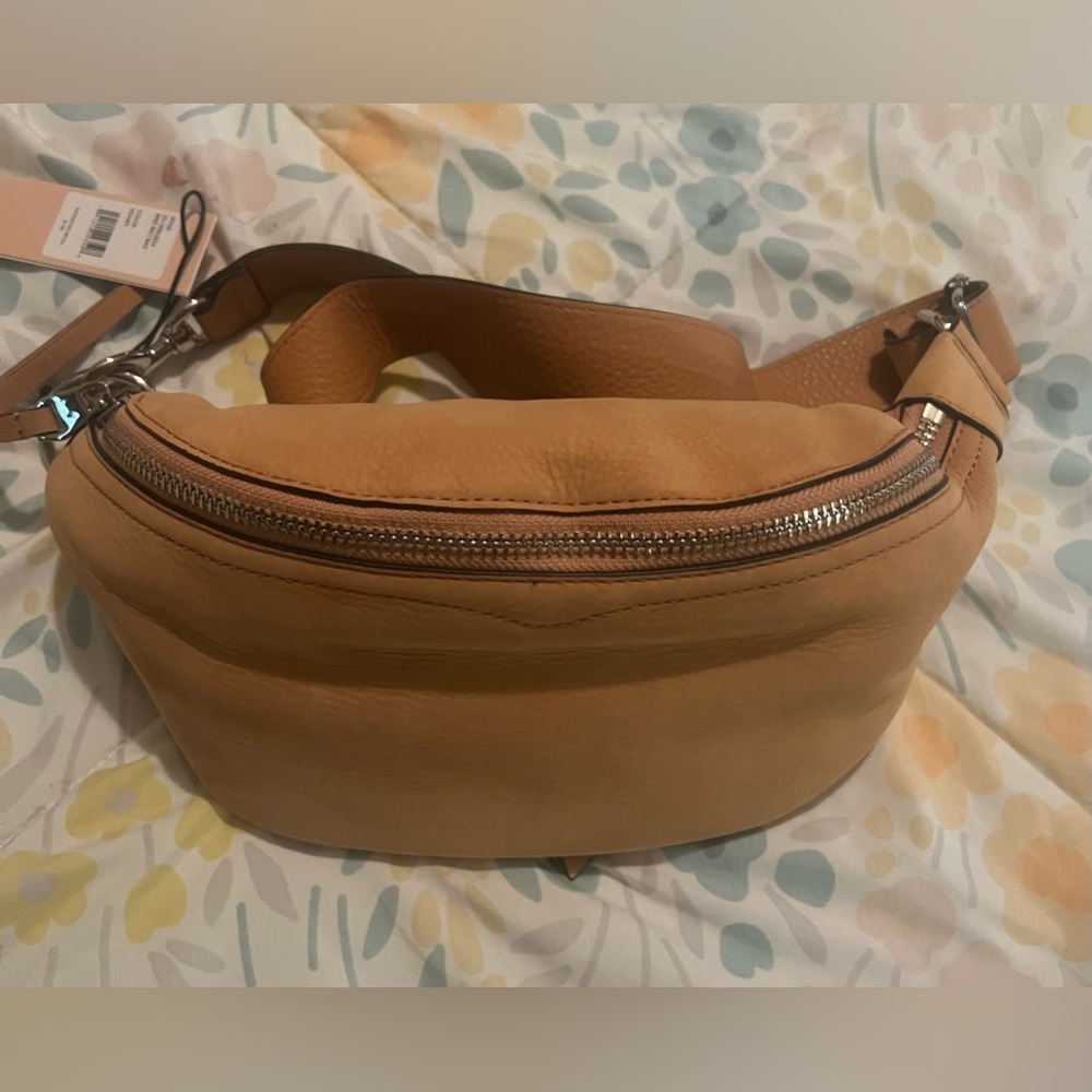 NWT Rebecca Minkoff Bree Belt/Bum Bag, Honey Pebbled Leather